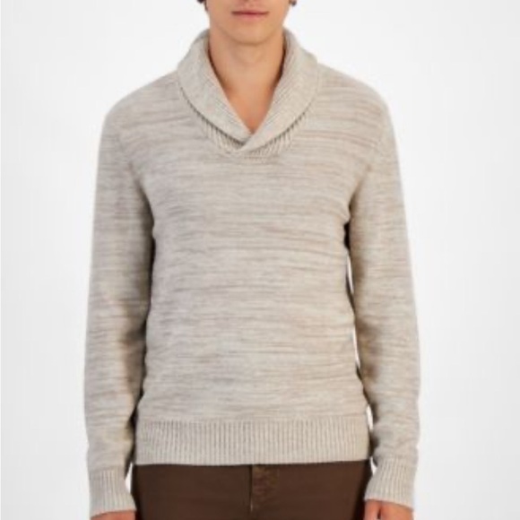 SILVERLAKE Shawl-Neck Space Dyed Sweater - Picture 2 of 8